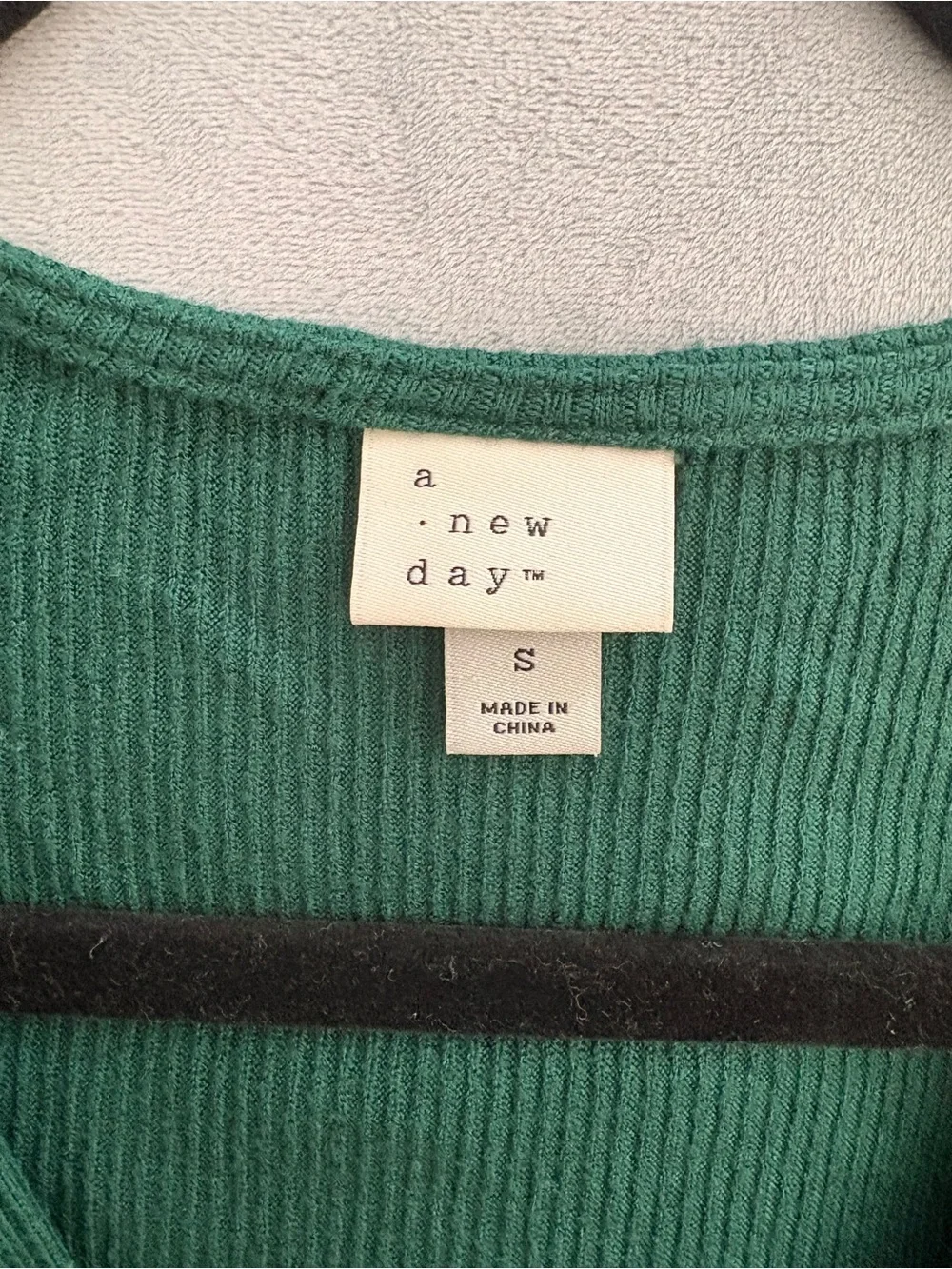 A New Day Dark Green Long Sleeve V-Neck Maxi Sweater Dress